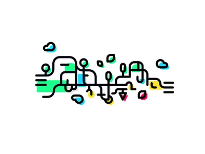 Seasons design illustration line art seasons