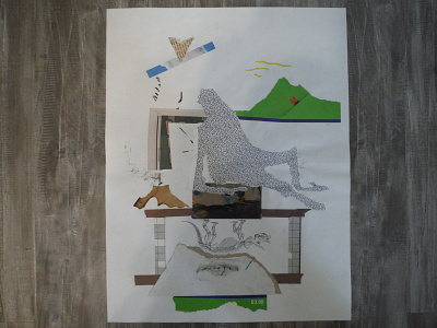 Name Your Price abstract collage cut paper illustration