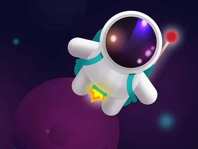 Space app illustration character design character design. mobile game game art game character illustration spine animation