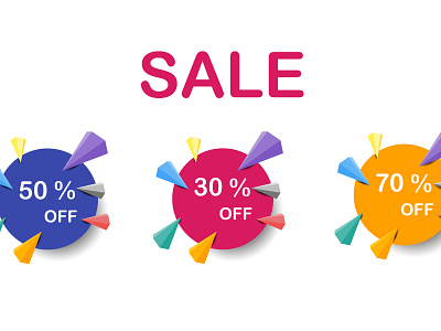 Discount set vector template simple business discount discount card discount voucher finance sale template vector