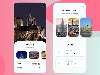 Travel App adobe xd app app concept app design concept daily challange daily ui design design concept flat icon illustration interaction minimal travel travel app typography ui ux website