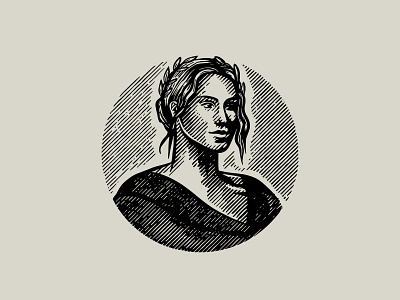 Goddess Illustration artisan etching goddess greek greek mythology hand drawn handdrawn illustration lady linocut vintage woman woodcut