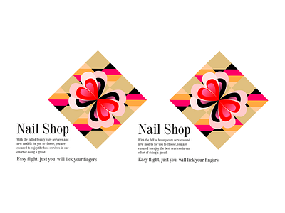 Nail Shop design icon illustration logo typography