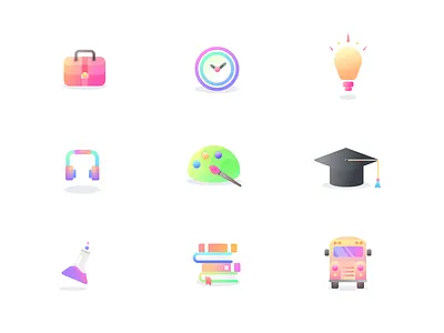 Learning icons (source) books brush bus digital education graduate headphones idea laboratory learning neel paint prakhar school sharma time ui uidesign uiux watch