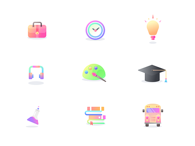 Learning icons (source) books brush bus digital education graduate headphones idea laboratory learning neel paint prakhar school sharma time ui uidesign uiux watch