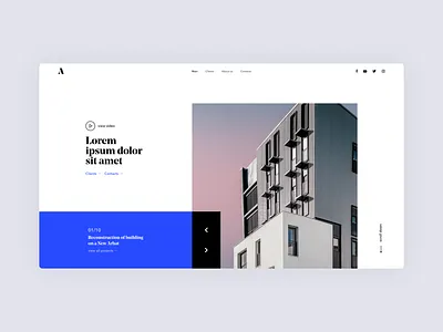 Website design for an architectural design studio architecture clean design graphic sturtup ui ui ux uidesign uiux ux web
