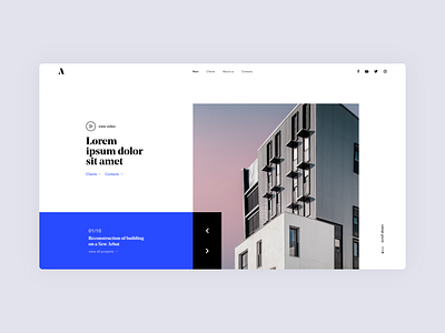 Website design for an architectural design studio architecture clean design graphic sturtup ui ui ux uidesign uiux ux web