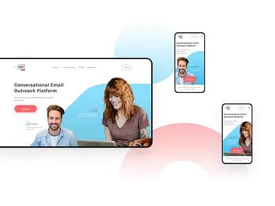 Lemlist Home Page [Desktop & Mobile Views] design mobile responsive saas design ui ux web