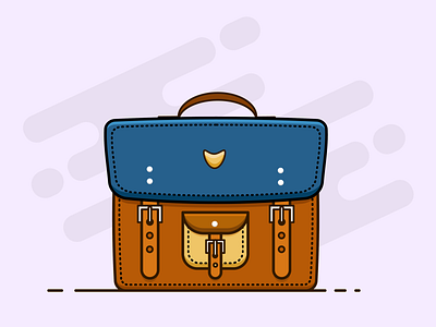 Office Bag 2.0 bag clean flat illustration minimal office bag