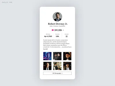 Daily UI Challenge #006 - User Profile 006 dailyui dailyui 006 user profile userprofile