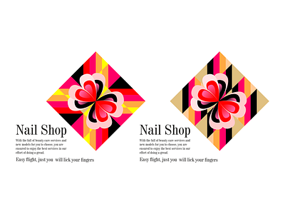 Nail Shop design icon illustration logo typography