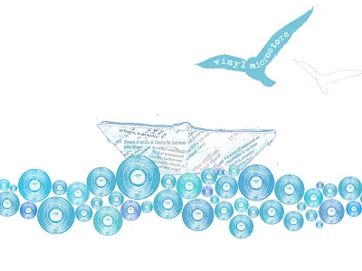 Vinyl Wave collage photoshop poster