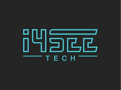 i4SEE logo v2 80s black corporate grid i4see identity logo logodesign retro retrowave tron vector wordmark