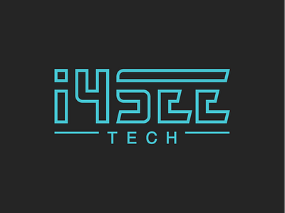 i4SEE logo v2 80s black corporate grid i4see identity logo logodesign retro retrowave tron vector wordmark