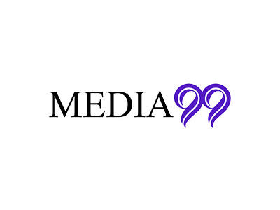 Media99 wordmark 99 99 logo arabic logo branding corporate corporate branding corporate design corporate identity identity logo logo design luxury luxury logo minimal panter vision purple saudi arabia type typeface wordmark