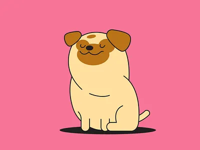 ++ design dog flat illustration vector web