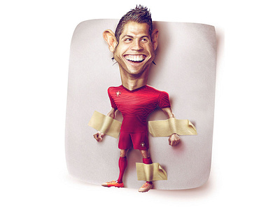 CR7 caricature design digital art illustration photo illustration