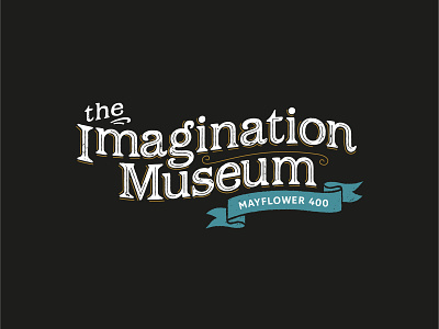 The Imagination Museum Logo antique brand branding dance dancing heritage identity imagination logo mayflower museum theatre typography vintage