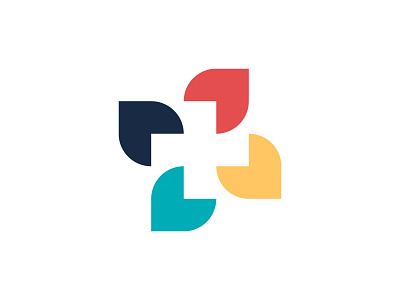 Atena - Logo Symbol blue brand identity branding clean cross design green grid health leaf logo minimal nature procreate red sketch wellbeing wellness yellow