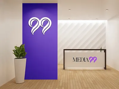 Media99 interior design 99 99 logo arabic logo branding corporate corporate design corporate identity identity logo logo design marketing marketing logo media media logo minimal panter vision purple saudi arabia type typeface