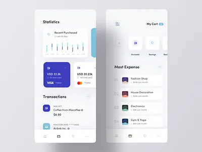 Personal Expense Manager App UI app app ui bank clean ui financial app ios app ios app design luova studio mobile app design payment app statistic ui ux