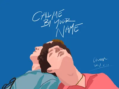 Painted Film Set.01 call me by your name film illustration movie
