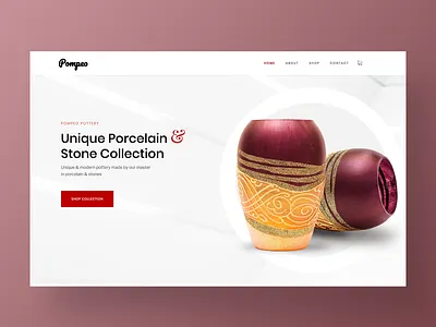 Pompeo – Ecommerce Website Template agency app branding corporate design ecommerce gradient homepage interaction landing minimal page shop shopping typography ui ux web webflow website