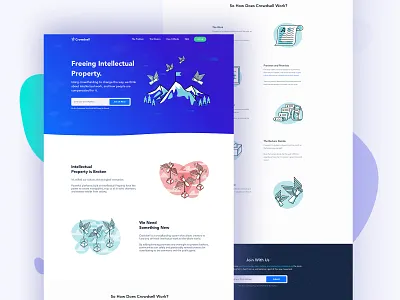 Crowdsell | Landing page agency broken business clean design flat illustration intellectual property landing landing page minimal property property management startup ui uiux ux web website