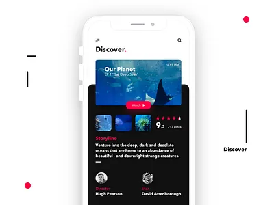 Documentary App Concept app application concept design disover documentary story typography ui ux