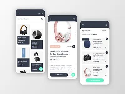 Shopping app concept concept daily shopping shopping cart sketch ui