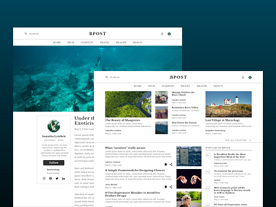 Blog Post app appdesign dailyui design header design typography ui uidesigner ux web