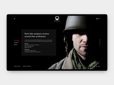 FPS Game A.V.A: DOG TAG Web UI/UX Design fps game game design ui ux web web design webdesign website
