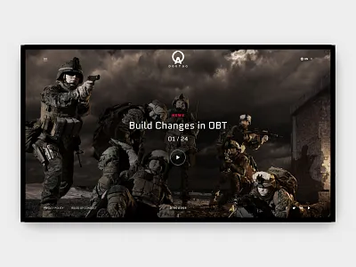FPS Game A.V.A: DOG TAG Web UI/UX Design fps fullscreen game logo ui ux video videogame web web design website website design