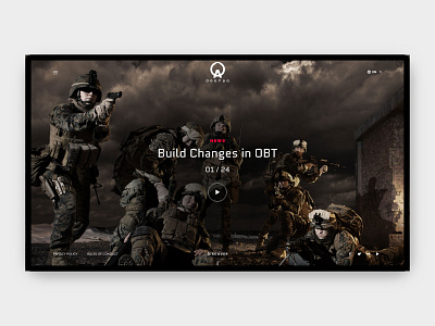 FPS Game A.V.A: DOG TAG Web UI/UX Design fps fullscreen game logo ui ux video videogame web web design website website design