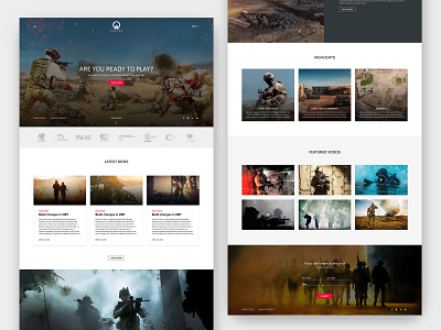 FPS Game A.V.A: DOG TAG Web UI/UX Design application design fps fullscreen game logo news newsfeed submit ui ux video web web design webdesign website