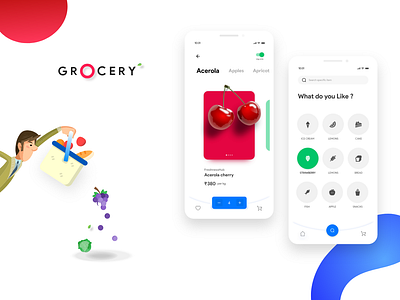 Grocery shopping app android app cart concept ecommerce ekart grocery shopping ui userexperience ux