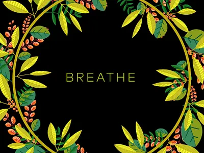 Leaf Breathe brushes floral floral art illustration leaf nature illustration vector vine wreath