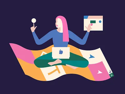 Tagline Pixies branding girl graphic design identity illustration logo tagline