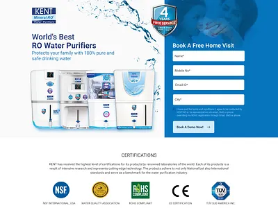 Water Landing Page app application apps clean clean page colors girl landing mobile pure water ui ui designer ux water purifier web design web designer