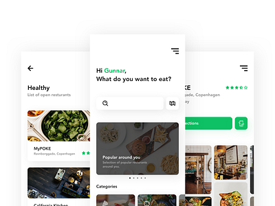 Restaurant App - With Augmented Reality app ar augmented reality button design direction eat food iphone local map restaurant resturant screens service ui ux