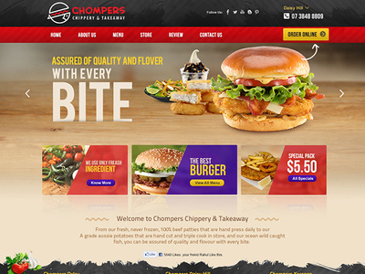 Australian Base Restaurant Website Design ui design ux design webdesign