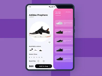 PWA e-Commerce Concept - Samsung Galaxy Fold adidas clean concept design divante ecommerce ecommerce design fold jd nike product progressive web app pwa samsung galaxy fold shoes sketchapp ui