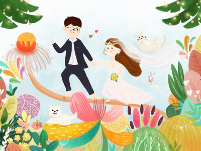 Friend's Weeding illustration illustration