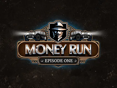 Money Run Logotype 2019 artdeco branding game gaming logo logo mafia mob pc