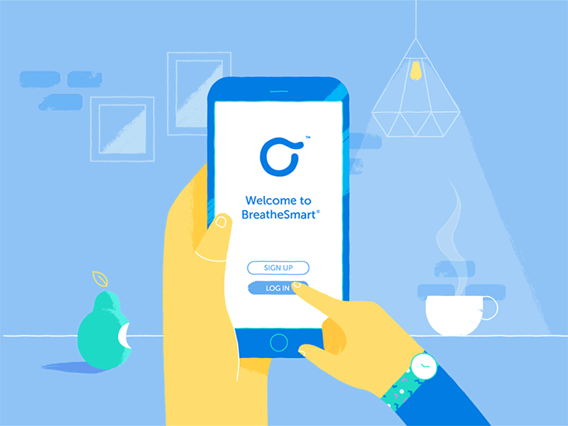 Phone App transition adobe illustrator after effects animation app character design cofee explainer video explainer videos hands health home illustration living room parrallax reveal storyboard texture transition ui user