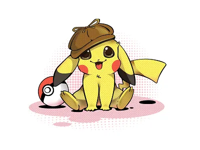 Pika Pika art character design draw drawing flat graphic illustration illustrator pika pikachu pokemon vector