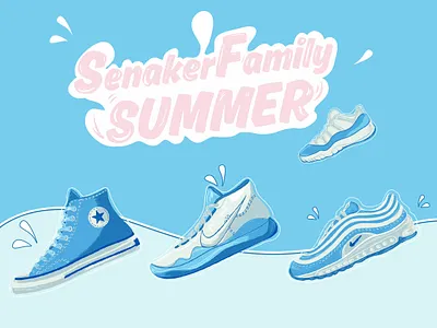 SneakerFamily Sunmmer 品牌 商标 插图 设计