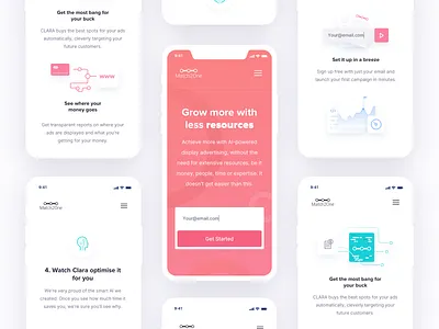 M2o Mobile light interface minimal clean design online optimization simplicity usability user experience design user interface ux ui website landing page design
