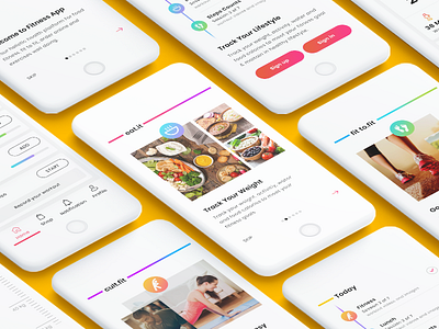 Ui Deisgn app booking branding challenge design flat food gradients icon illustration interaction material design minimal onboarding screen typography ui ux vector