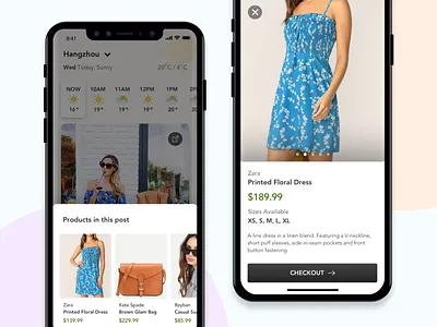 Weather OOTD #2 fashion app flat interface ios minimal mobile app mobile ui ui uiux weather app